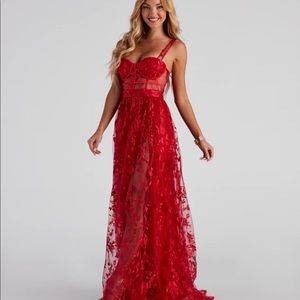 Brand new Red corset top dress from Windsor with tag still attached size small.